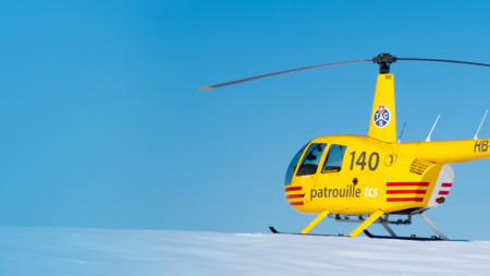 Mit dem Heli auf die Piste