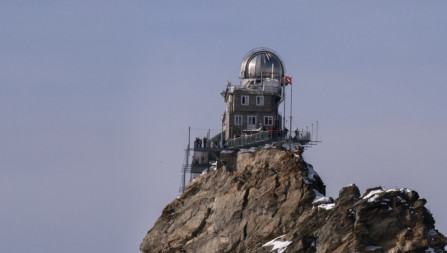 Helikopterlandung auf dem Jungfraujoch