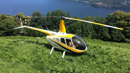 Köstliches Essen und Helikopter