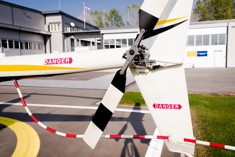 Heckrotor R66 auf Heliport Balzers